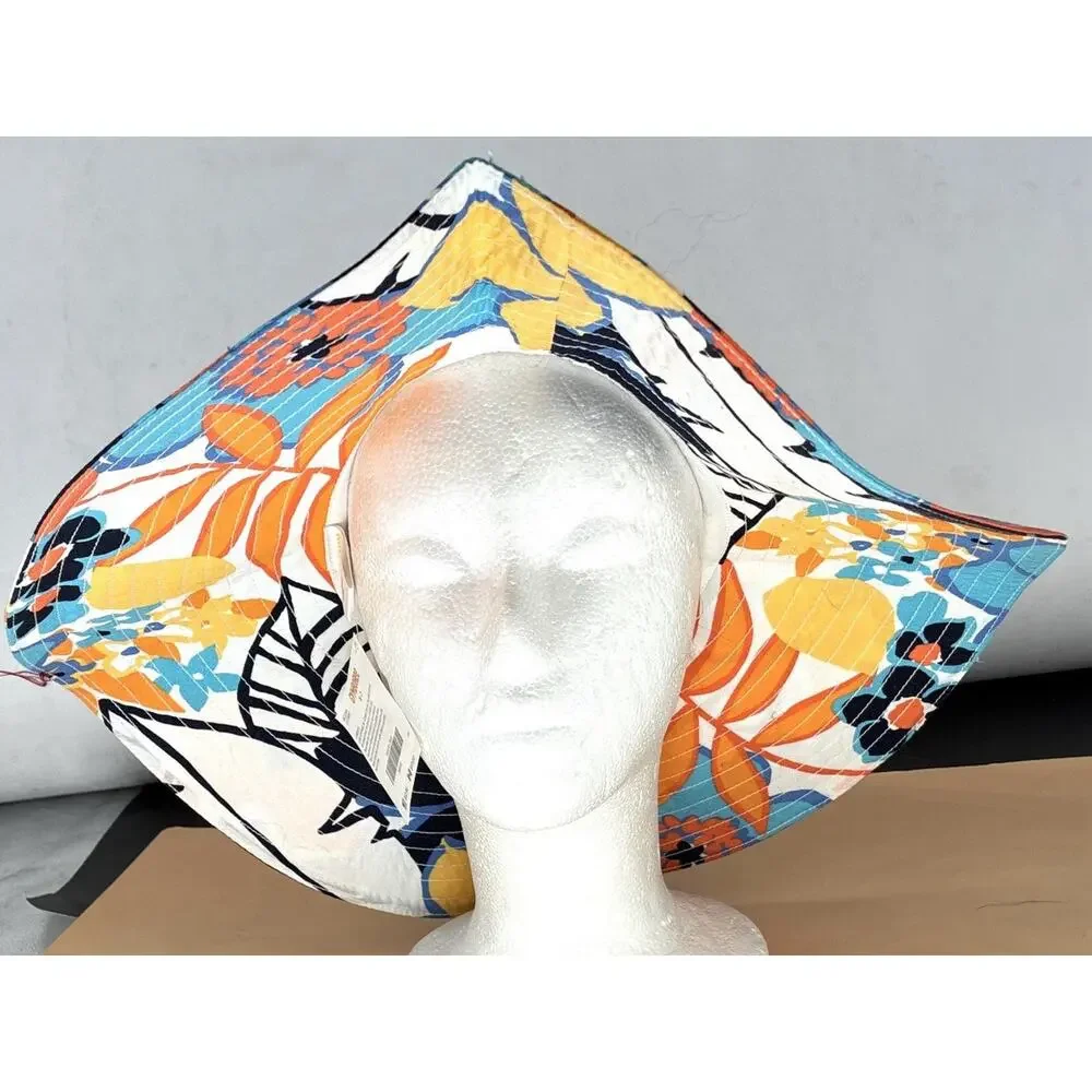 Bundle 2 NWT Gymboree Sun Hat Girls Kids Sz 5-7 Tropical Flowers & Animal Print